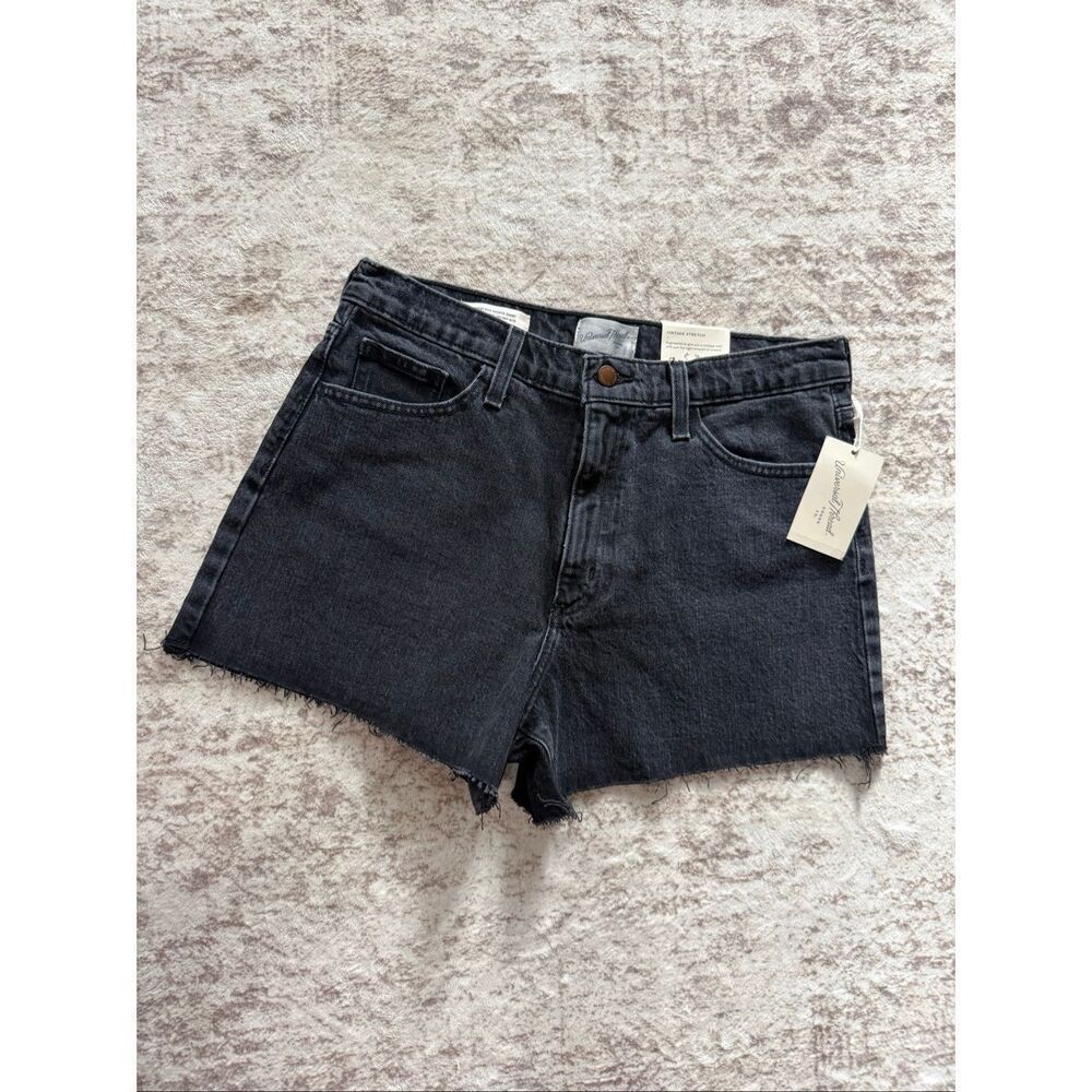 NWT Universal Thread Women's Highest Rise Cut Off Denim Shorts Black Size 10